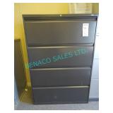1X, 4 DOOR FILE CABINET, 36"x53"x20", NO KEY