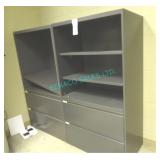 2X, 36"x63"x20", METAL CAB W/ 2 LAT FILE +SHELVES