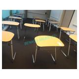 25X,28"x21"x29",WOOD TOP CHROME LEG STUDENT DESK