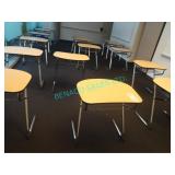 25X,28"x21"x29",WOOD TOP CHROME LEG STUDENT DESK