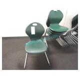 11X, GREEN STACKING CHAIRS