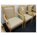 2X, STRIPED OCCASION CHAIRS