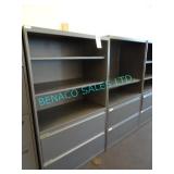 2X, BOOK SHELF  FILE W/ 2 LAT FILE DRS, NO KEYS