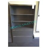 1X, BOOK SHELF, W/2 LAT FILE DRS, NO KEY