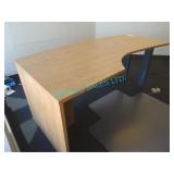 1X , MAPLE DESK W/ CREDENZA