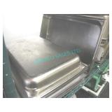 LOT, 9PCS S/S SHALLOW FULL SIZE INSERTS