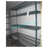 1X, 5 SHELF COATED RACK