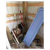 Miscellaneous items in barn