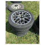 Stack of tires and rims