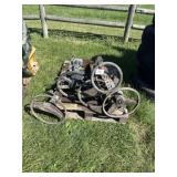 Pallet of steering wheels