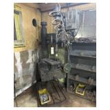 Radial arm drill press with drill press