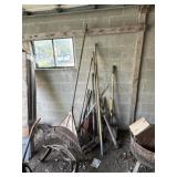 assorted tools and farm equipment