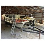 1994 Riviera Cruiser pontoon boat with trailer
