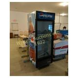 Glass front Pepsi refrigerator