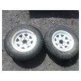 Trailer Wheels w/ Tires 195/75R14** Bid X 2 **