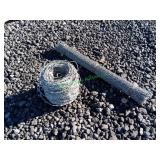 Roll of Unused Barbed Wire & ~ 50 Fence Stays