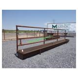 Unused Heavy Duty Steel Stock Panel w/ Feed Bunk