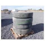 4 Semi Tires w/10 Hole Wheels 11R24.5 **BID X 4**