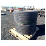 2 Truck Tires; 455/55R22.5 **BID X 2**