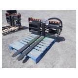 Unused Wolverine Skid Steer Hyd Forks 48"