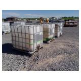 3 Caged Plastic Totes 250 Gal **BID X 3**