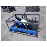 Unused Mower King Skid Steer Auger w/ 3 Bits