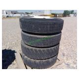 4 Semi Tires w/10 Hole Wheels 11R22.5 **BID X 4**