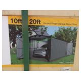 Unused Single Garage Metal Shed 10