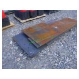 ~6 Assorted Mild Steel Fabrication Plates 1/2"