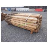 ~70 Unused Round Posts 4" X 8