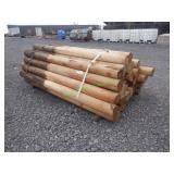 ~40 Unused Round Posts 6" X 8