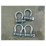 4 Unused 1" 8.5T Clevis/Shackles