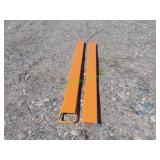 Unused Skid Steer Pallet Fork Extensions~72'