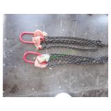 2 Unused Double Leg 5/16' X 7' G80 Lifting Chain