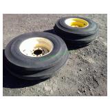 2 JD Tractor Tires w/Wheels 11L 15 **BID X 2**