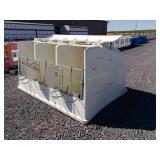 3 Stall Calf Hutch w/ Lock Ups & Bucket Holders