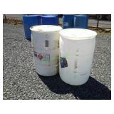 2 Plastic Barrels 55 Gal