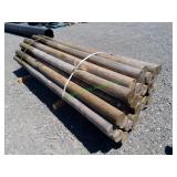 ~40 Unused Round Posts 5" X 10
