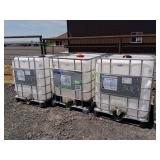 3 Caged Plastic Totes ~275 Gal **BID X 3**
