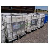 3 Caged Plastic Totes ~275 Gal **BID X 3**