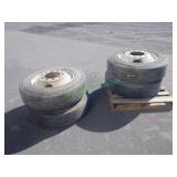 4 Bud Wheels & Tires Recap 10 Hole 255/70R22.5