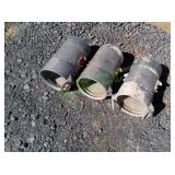 3 Aluminum Irrigation Reducer Fittings ~9" to 8"
