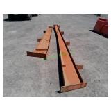 Red Iron Structural Metal I Beams
