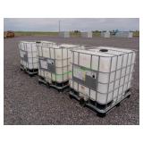 3 Caged Plastic Totes ~275 Gal **BID X 3**