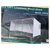Unused Metal Livestock Shed ~25' X 12'