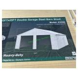 Unused Metal Double Garage Shed ~33' X 25'