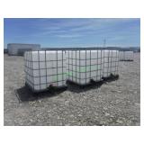 3 Caged Plastic Totes ~260 Gal **BID X 3**