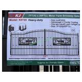 Unused Bi-Parting Steel Decorative Gate 20'-Deer