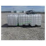 3 Caged Plastic Totes ~260 Gal **BID X 3**