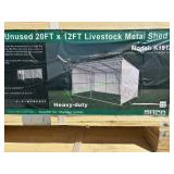 Unused Metal Livestock Shed ~20